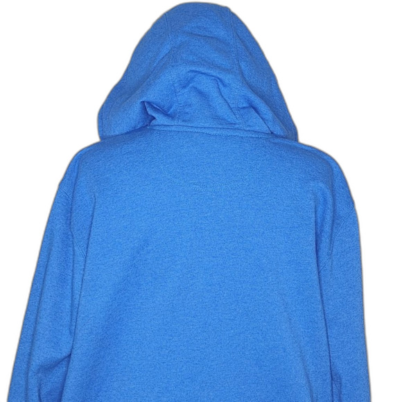 Carhartt Loose Fit Hooded Sweatshirt Hoodie Logo Sleeve Blue Men's Small - Picture 6 of 12